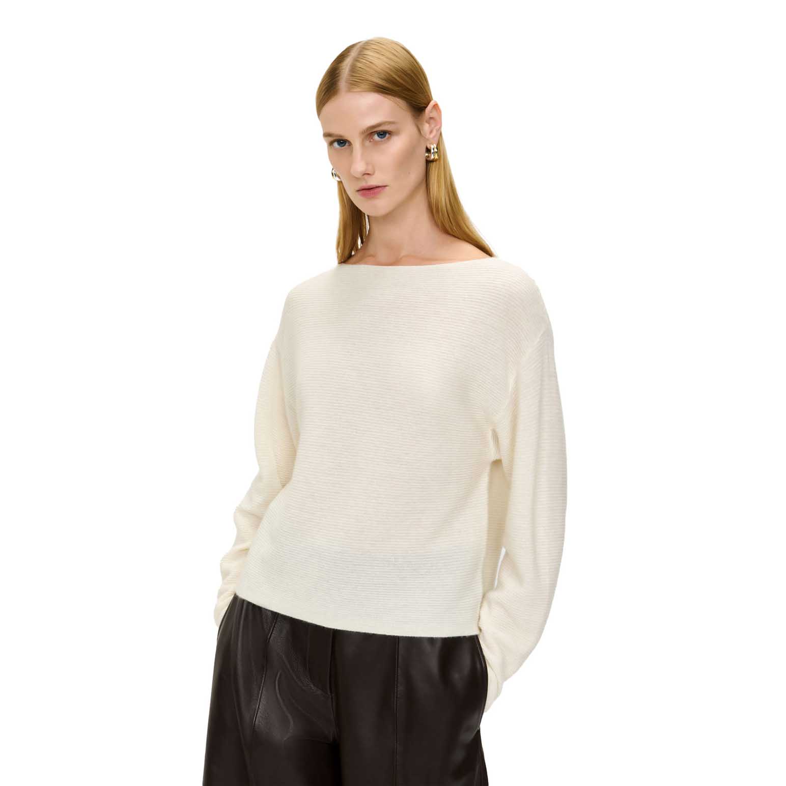 Veronika Maine Slash Neck Kimono Sleeve Knit